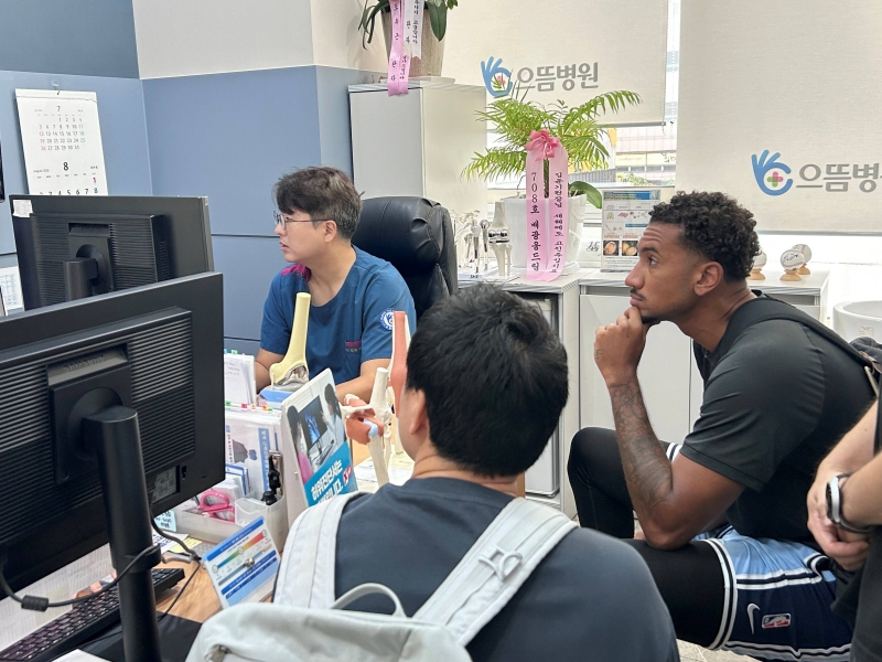 한국가스공사 농구단 케베 알루마 선수 메디컬테스트