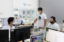 한화이글스 정우람선수 으뜸병원 치료차 내원